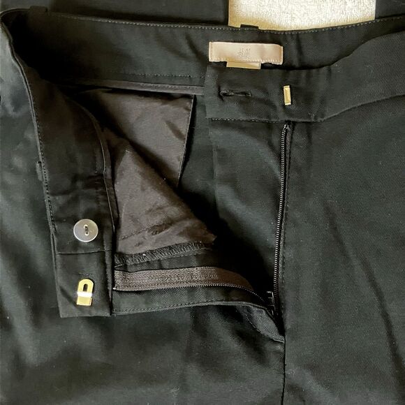 H&M Dress Pants Straight Skinny Ankle Flat Black 8 Waist 31-32.5" - Picture 15 of 16